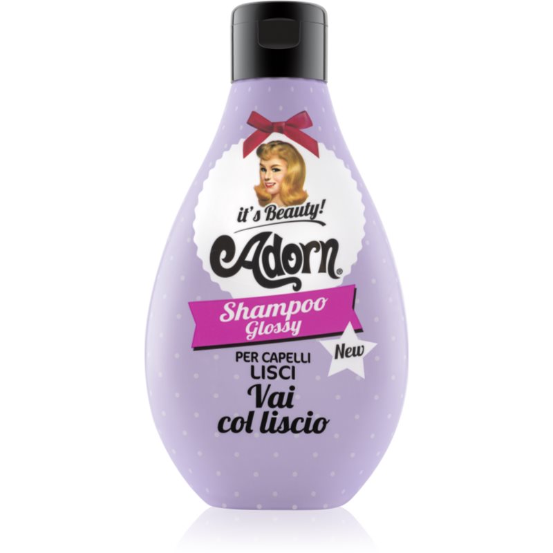 Adorn Glossy Shampoo sampon normál és finom hajra hidratálást és fényt biztosít Shampoo Glossy 250 ml