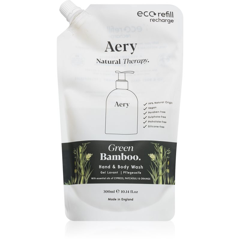 Aery Botanical Green Bamboo течен сапун за ръце и тяло резервен пълнител 300 мл.