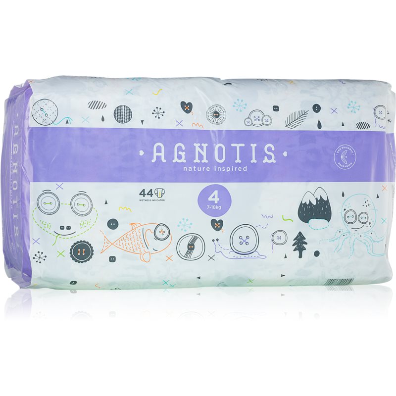 Agnotis Baby Diapers No 4 Disposable Nappies 7-18 Kg 44 Pc