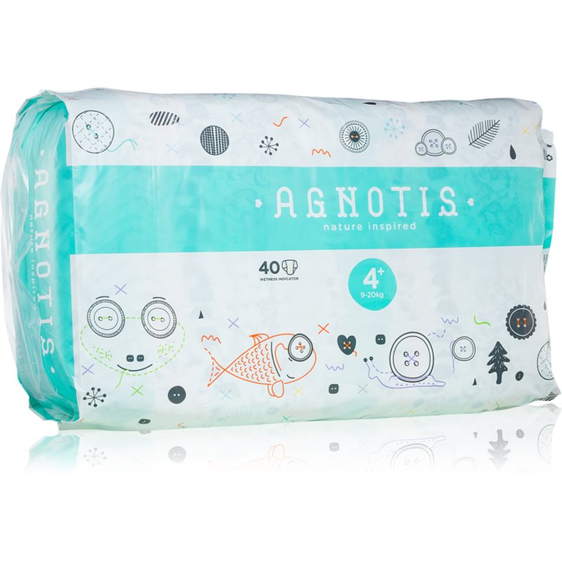 Agnotis Baby Diapers No 4+ Disposable Nappies 9-20 Kg 40 Pc