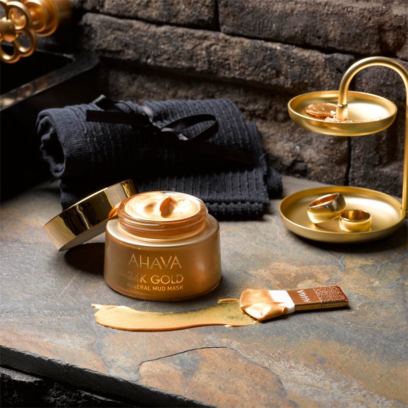 AHAVA Mineral Mud 24K Gold minerální bahenní maska s 24karátovým zlatem 50 ml (obrázek 3)