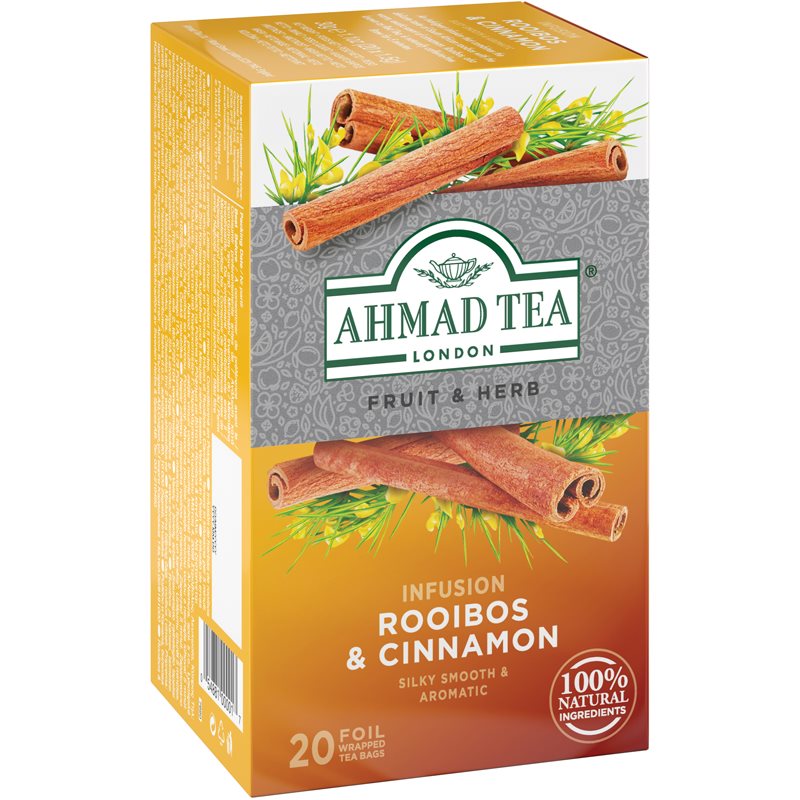 Ahmad Tea Rooibos & Cinnamon čaj rooibos škorica príchuť Rooibos & Cinnamon 20x1.5 g