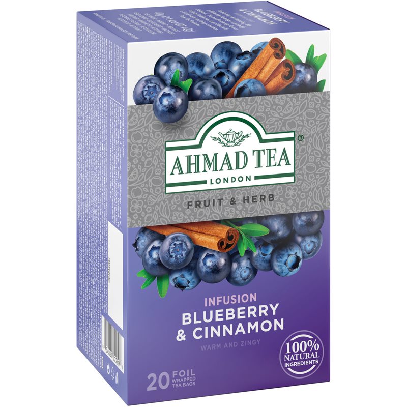 Ahmad Tea Blueberry & Cinnamon ovocný čaj škorica 20x2 g