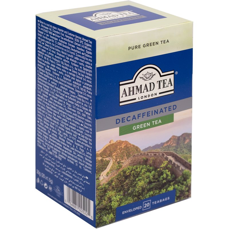 Ahmad Tea Decaffeinated Green Tea zelený čaj bez kofeínu 20x1.5 g