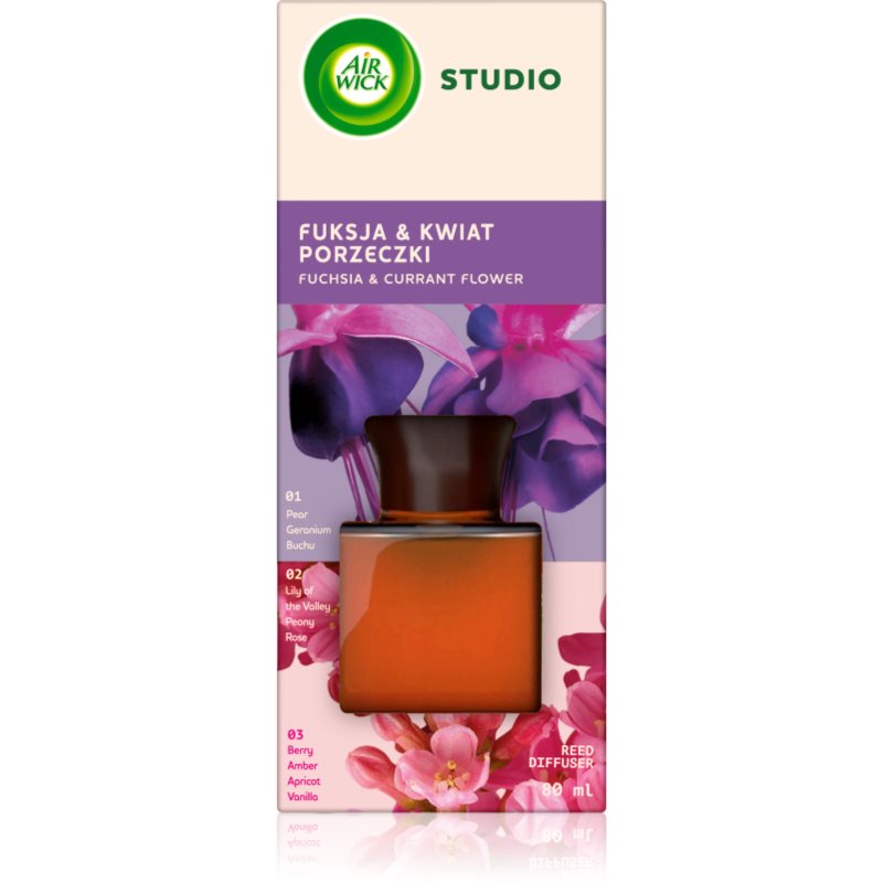 Air Wick Studio Fuschsia&Currant Flower smaržvielu difuzors ar rezervi 80 ml