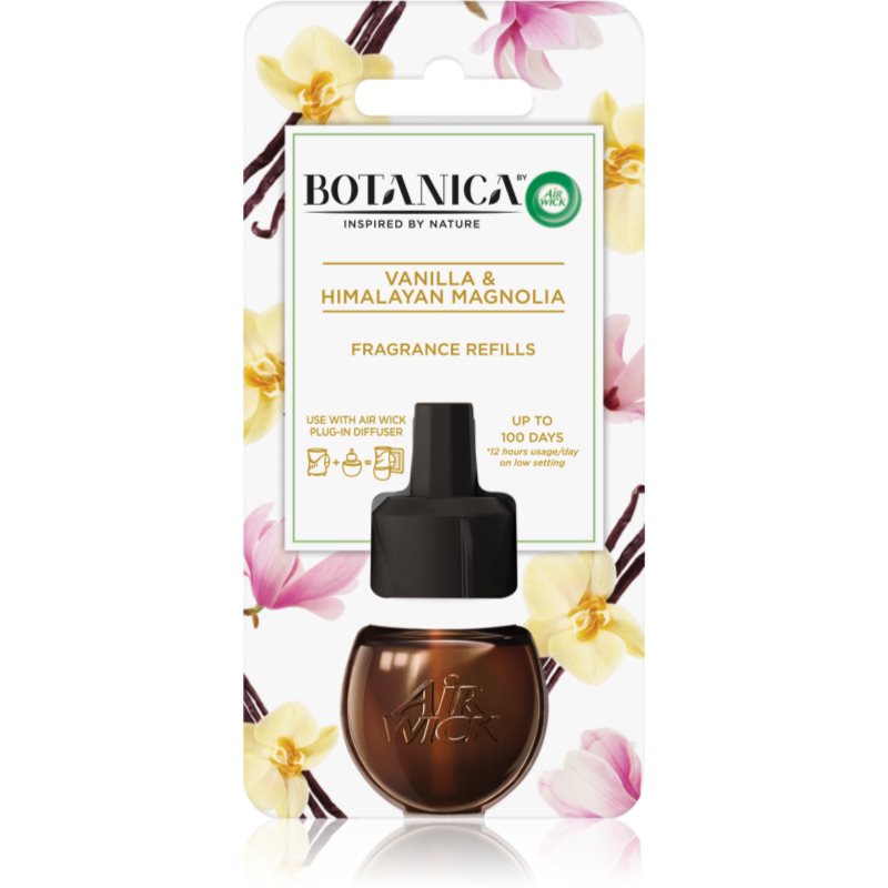 Air Wick Botanica Vanilla & Himalayan Magnolia kvapų difuzoriaus užpildas 19 ml