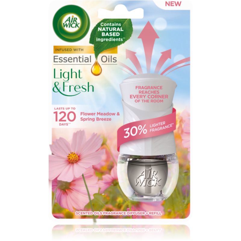 Air Wick Light & Fresh Flower Meadow & Spring Breeze electric air freshener with refill 19 ml
