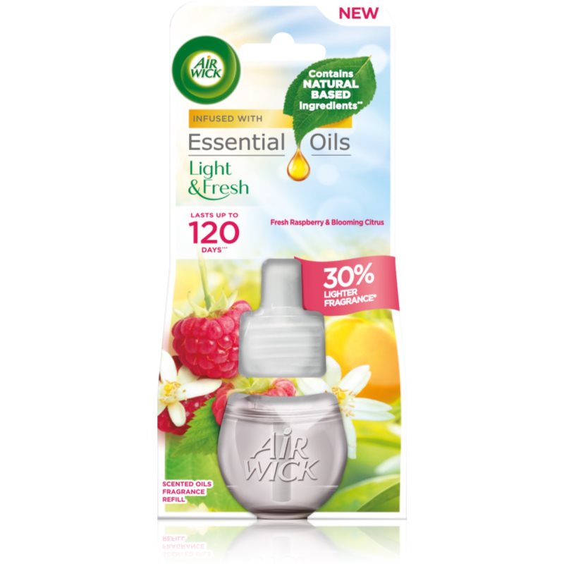 Air Wick Light & Fresh Raspberry Blooming Citrus recharge pour diffuseur d'huiles essentielles 19 ml unisex