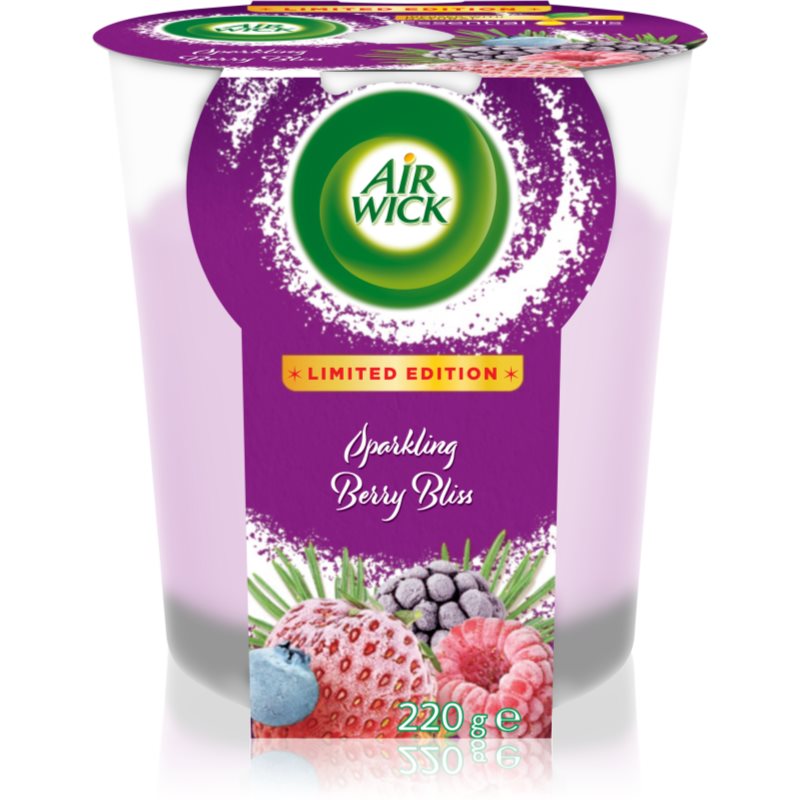 Air Wick Essential Oils Sparkling Berry Bliss XXL Aроматична свічка 220 гр