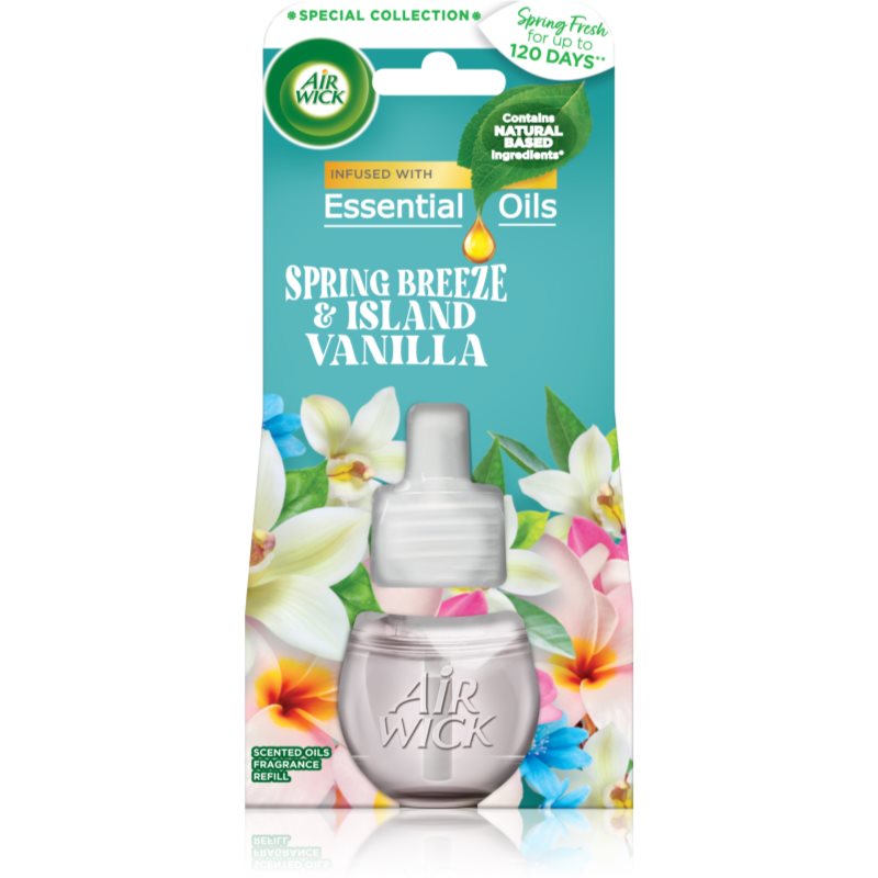 Air Wick Spring Fresh Breeze & Island Vanilla diffuseur électrique de parfum d'ambiance recharge 19 ml unisex