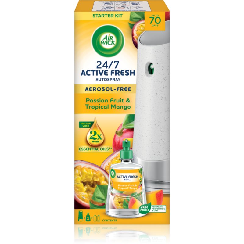 Air Wick Active Fresh Passion Fruit & Tropical Mango deodorante automatico con ricarica 228 kg