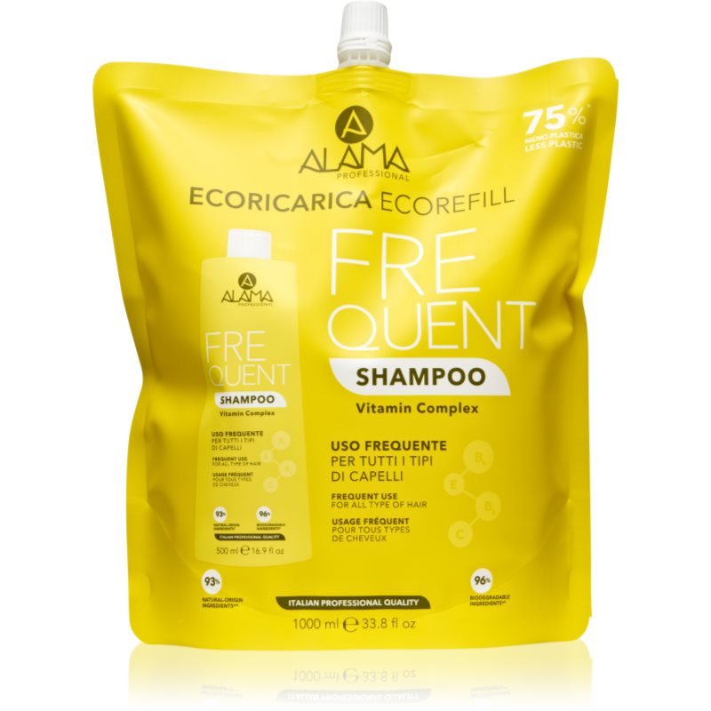 Alama Professional Frequent Shampoo Shampoo For Everyday Use Eco Refill 1000 Ml