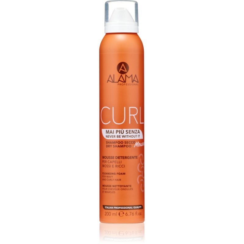 Alama Professional Curl Dry Shampoo Mousse suchý šampón pre vlnité a kučeravé vlasy 200 ml