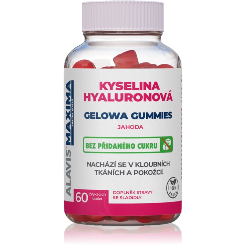 Alavis Maxima Kyselina hyaluronová Gelowa Gummies žvýkací měkké tobolky s kyselinou hyaluronovou 60 ks