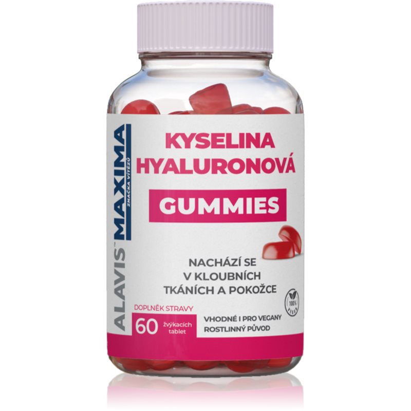 Alavis Maxima Kyselina hyaluronová Gummies žvýkací měkké tobolky s kyselinou hyaluronovou 60 ks