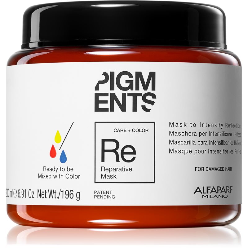 

Alfaparf Milano Pigments відновлювальна маска для пошкодженого волосся для підсилення кольору волосся