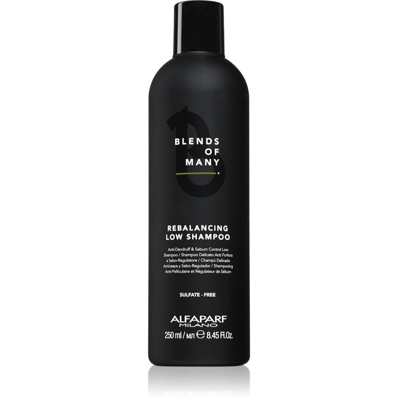 ALFAPARF MILANO Blends Of Many Rebalancing 250 ml šampón pre mužov proti lupinám; na mastné vlasy