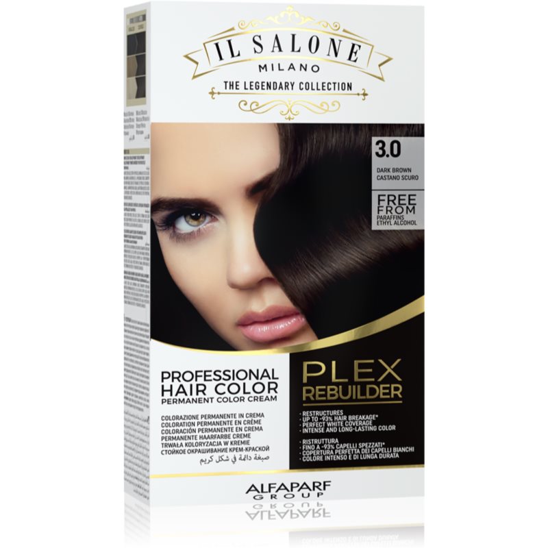 Alfaparf Milano Il Salone Milano Plex Rebuilder перманентна фарба для волосся відтінок 3.0 - Dark Brown 1 кс