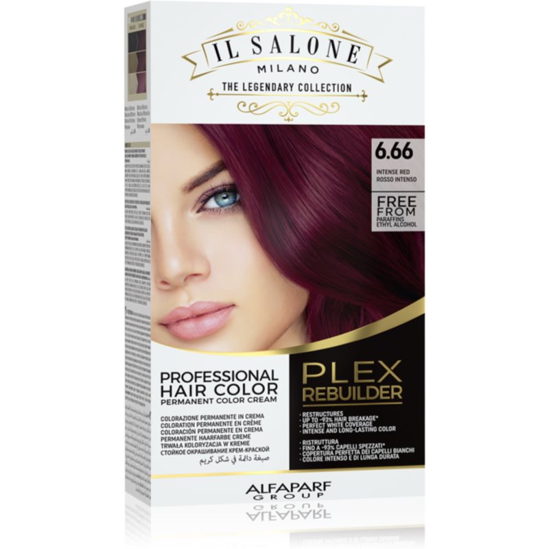 Alfaparf Milano Il Salone Milano Plex Rebuilder permanent hair dye shade 6.66 - Intense Red 1 pc
