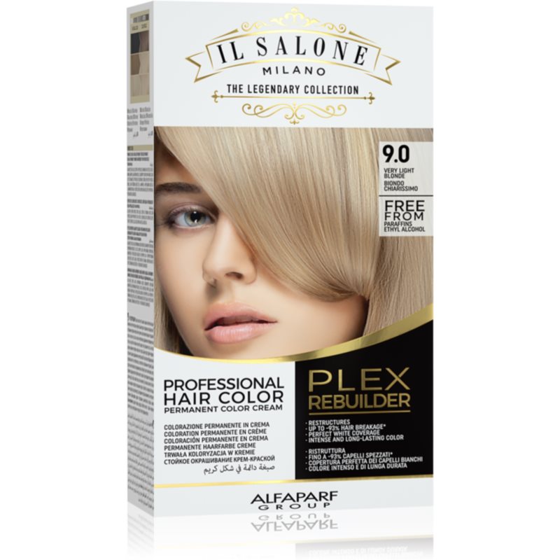 Alfaparf Milano Il Salone Milano Plex Rebuilder перманентна фарба для волосся відтінок 9.0 - Very Light Blonde 1 кс