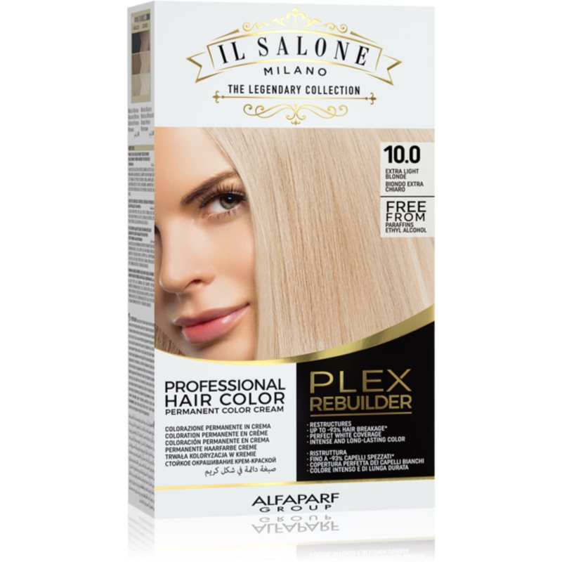 Alfaparf Milano Il Salone Milano Plex Rebuilder permanent hair dye shade 10.0 - Extra Light Blonde 1