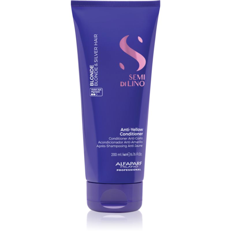 Alfaparf Milano Semi Di Lino Blonde Purple Conditioner For Blondes And Highlighted Hair 200 Ml