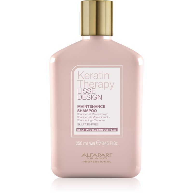 Alfaparf Milano Keratin Therapy Lisse Design švelnus šampūnas plaukų blizgesiui ir švelnumui užtikrinti 250 ml