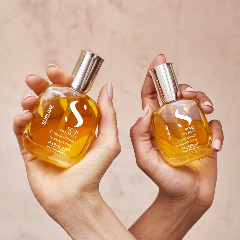 Alfaparf Milano Semi di Lino Sublime Cristalli vlažilno olje za sijaj in mehkobo las 30 ml