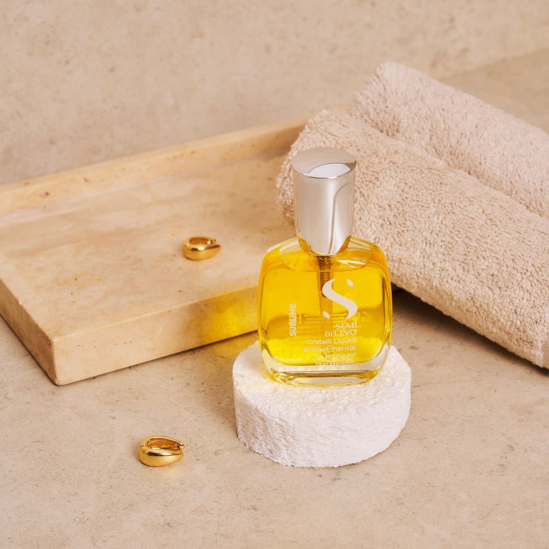 Alfaparf Milano Semi di Lino Sublime Cristalli vlažilno olje za sijaj in mehkobo las 30 ml