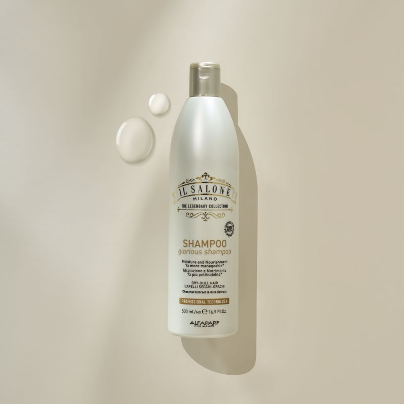 Alfaparf Milano Il Salone Milano Glorious Shampoing Nourrissant Pour Cheveux Abîmés 500 Ml