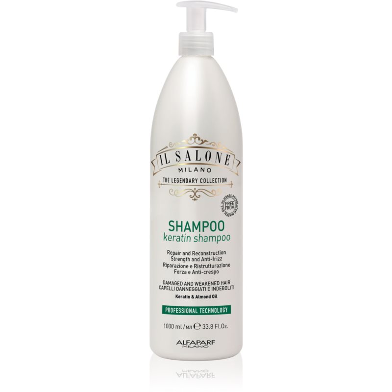 Alfaparf Milano Il Salone Milano Keratin șampon regenerator pentru par deteriorat 1000 ml