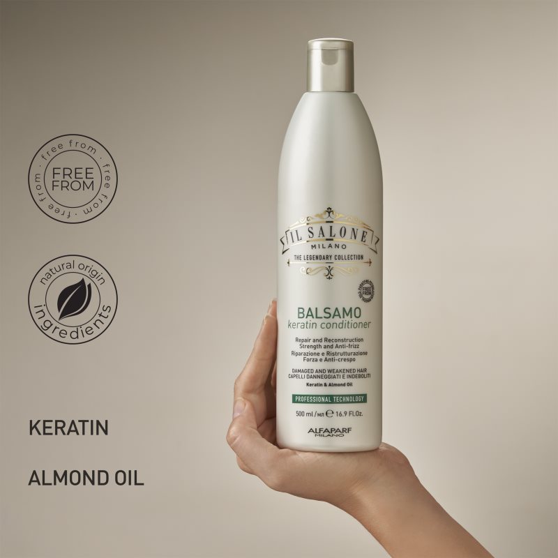 Alfaparf Milano Il Salone Milano Keratin odżywka regenerująca do włosów zniszczonych 500 ml