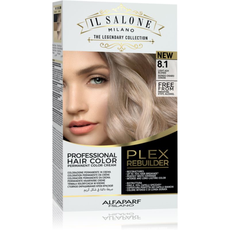 Alfaparf Milano Il Salone Milano Plex Rebuilder перманентна фарба для волосся відтінок 8,1 - Light Ash Blonde 1 кс