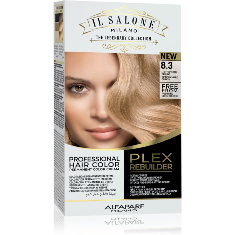 Alfaparf Milano Il Salone Milano Plex Rebuilder permanent hair dye shade 8,3 - Light Golden Blonde 1