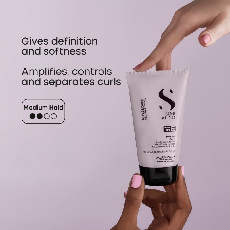 Alfaparf Milano Semi di Lino Style&Care Twisted curls stylingový krém pro definici vln 150 ml (obrázek 4)