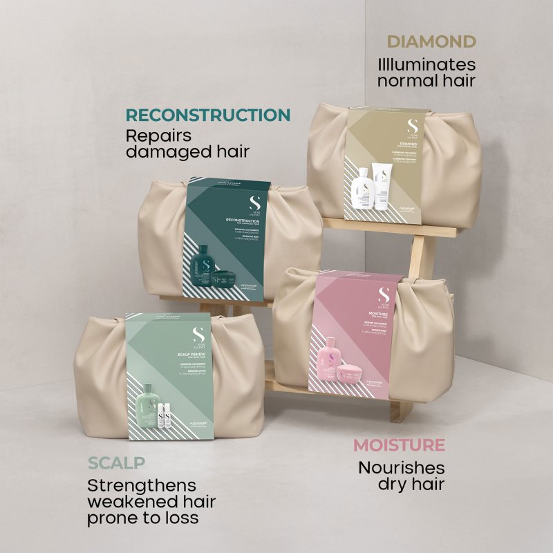 Alfaparf Milano Semi di Lino Diamond Duo Kit Geschenkset für hydratisierte und strahlende Haut 2 St. (Bild 5)