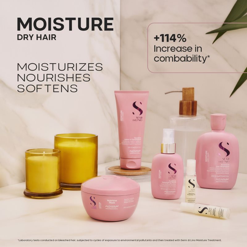 Alfaparf Milano Semi di Lino Moisture Duo Kit dárková sada pro suché vlasy (obrázek 5)
