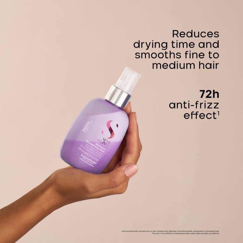 Alfaparf Milano Semi di Lino Smooth Biphasic Smoothing Mist Zwei-Phasen-Pflege für das Haar 125 ml (Bild 6)