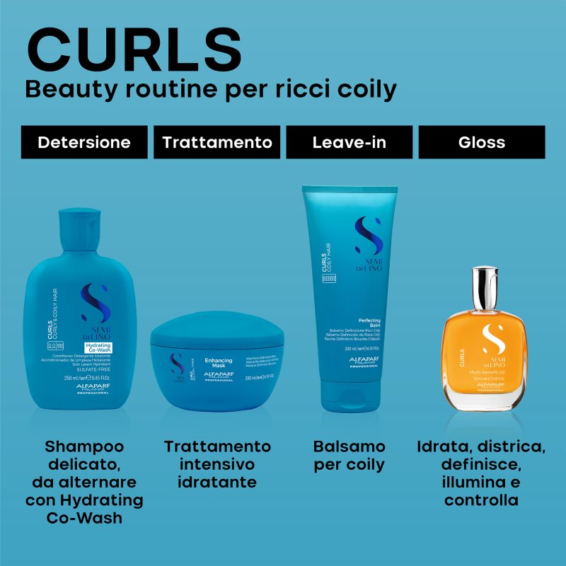 Alfaparf Milano Semi Di Lino Curls Hydrating Co-Wash Reinigungscreme für Haare und Kopfhaut 250 ml (Bild 8)