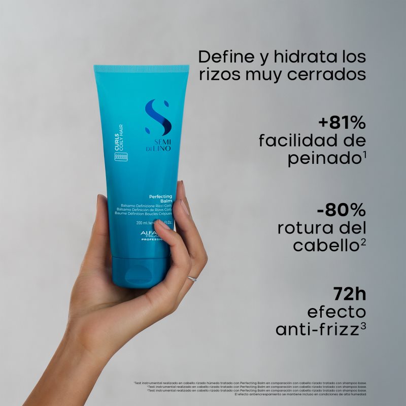 Alfaparf Milano Semi Di Lino Curls Perfecting Balm Balsam Lockenpflege für lockiges Haar 200 ml (Bild 4)