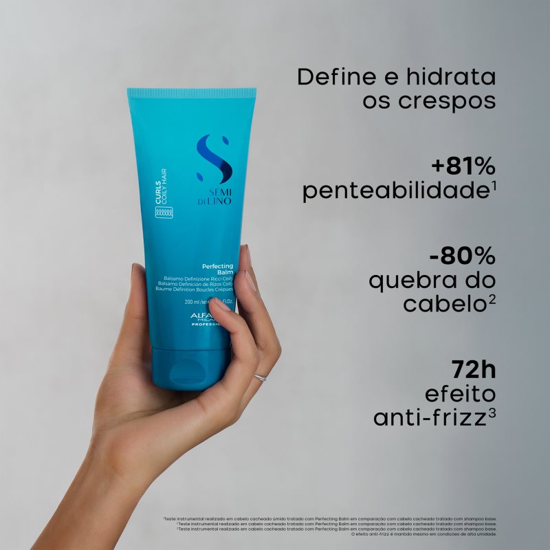 Alfaparf Milano Semi Di Lino Curls Perfecting Balm Balsam Lockenpflege für lockiges Haar 200 ml (Bild 6)