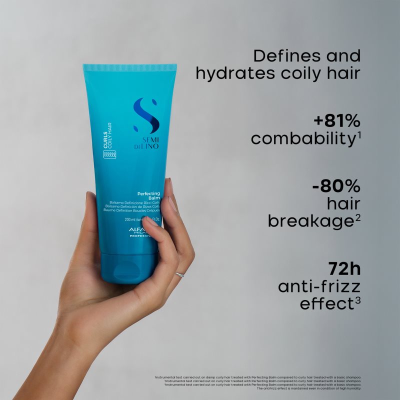 Alfaparf Milano Semi Di Lino Curls Perfecting Balm Balsam Lockenpflege für lockiges Haar 200 ml (Bild 7)