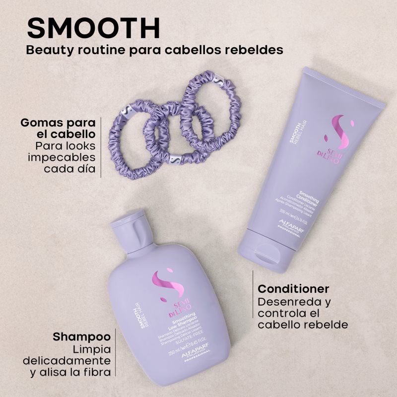 Alfaparf Milano Semi di Lino Smooth Duo Kit Geschenkset für unnachgiebige und strapaziertes Haar 3 St. (Bild 3)