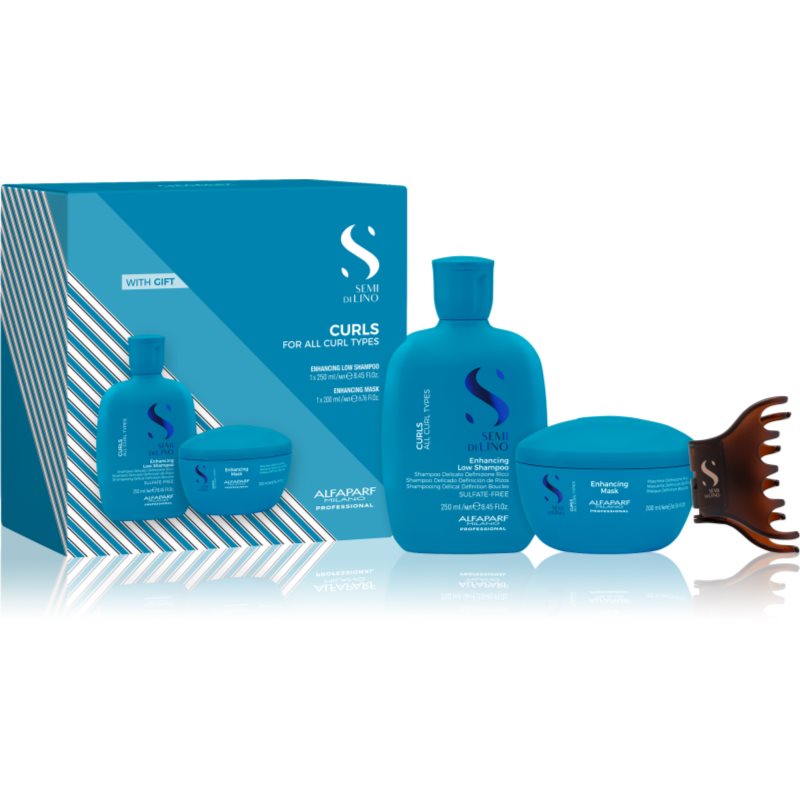 Alfaparf Milano Semi Di Lino Curls Duo Kit подаръчен комплект 3 бр.
