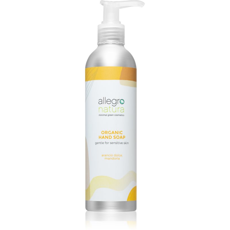 Allegro Natura Organic tekuté mýdlo na ruce Arancio Dolce, Mandorla 250 ml