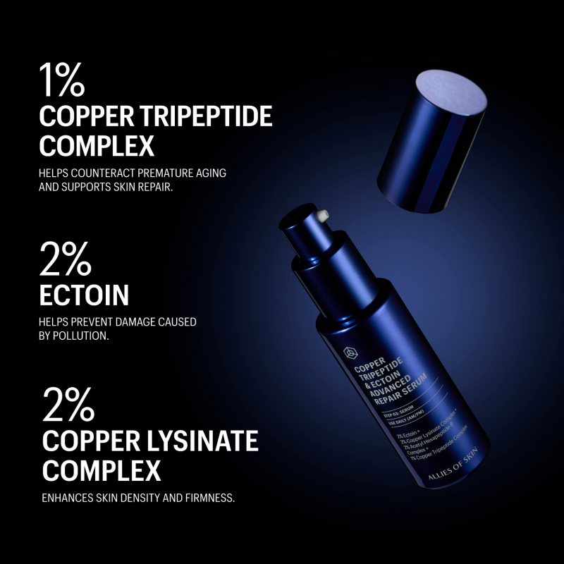 Allies of Skin Copper Tripeptide & Ectoid Repair Serum intenzivní omlazující sérum s peptidy 30 ml (obrázek 4)