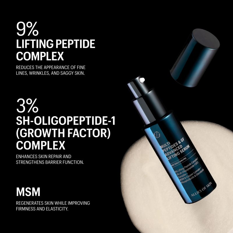 Allies of Skin Multi Peptides & GF Advanced Lifting Serum liftingové pleťové sérum 50 ml (obrázek 4)