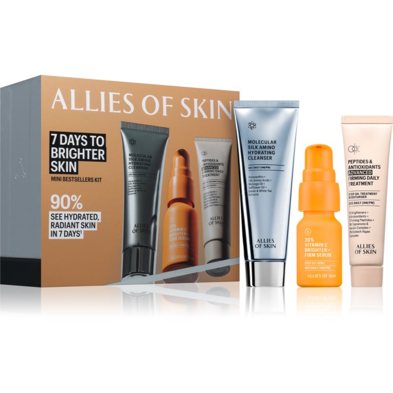 Allies of Skin 7 Days to Brighter Skin Kit Reiseset zur Verjüngung der Gesichtshaut