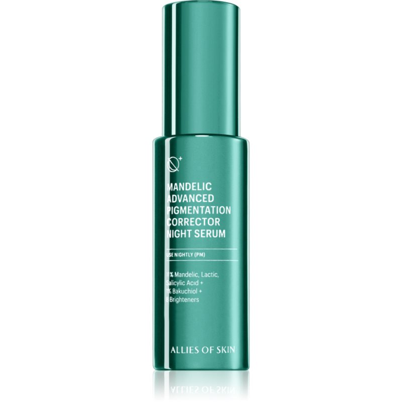 Allies of Skin Mandelic & Peptides Advanced Pigmentation Corrector Night Serum noční sérum pro jednotný tón pleti 30 ml