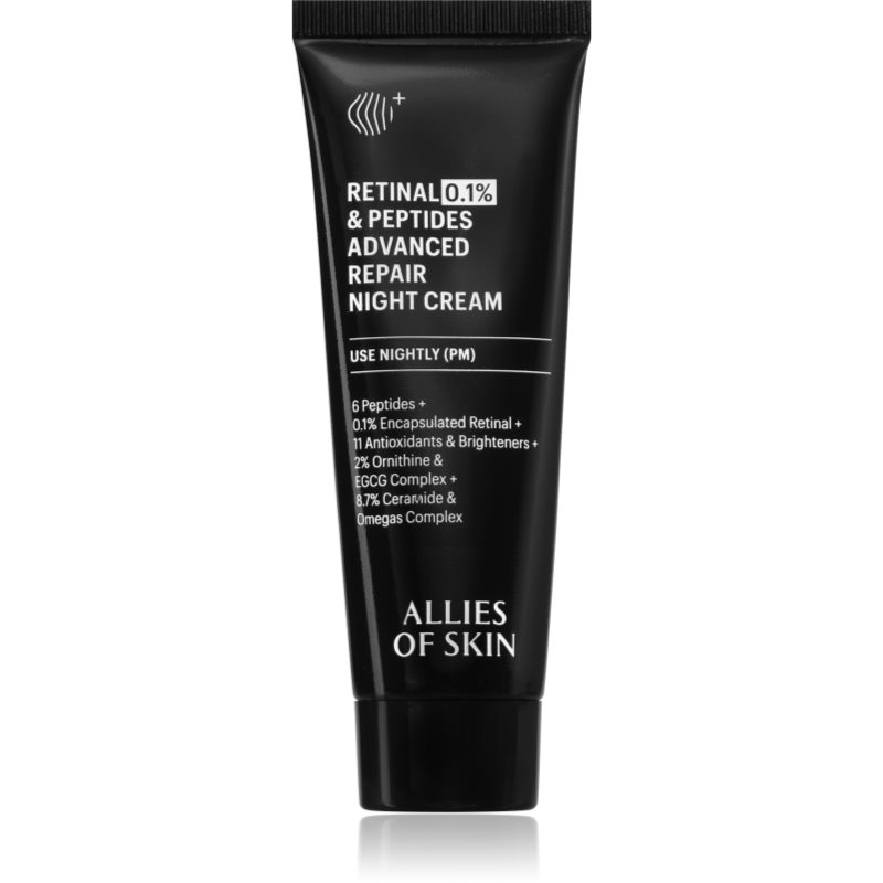 Allies of Skin 0.1% Retinal & Peptides Advanced Repair Night Cream revitalizační noční krém 20 ml